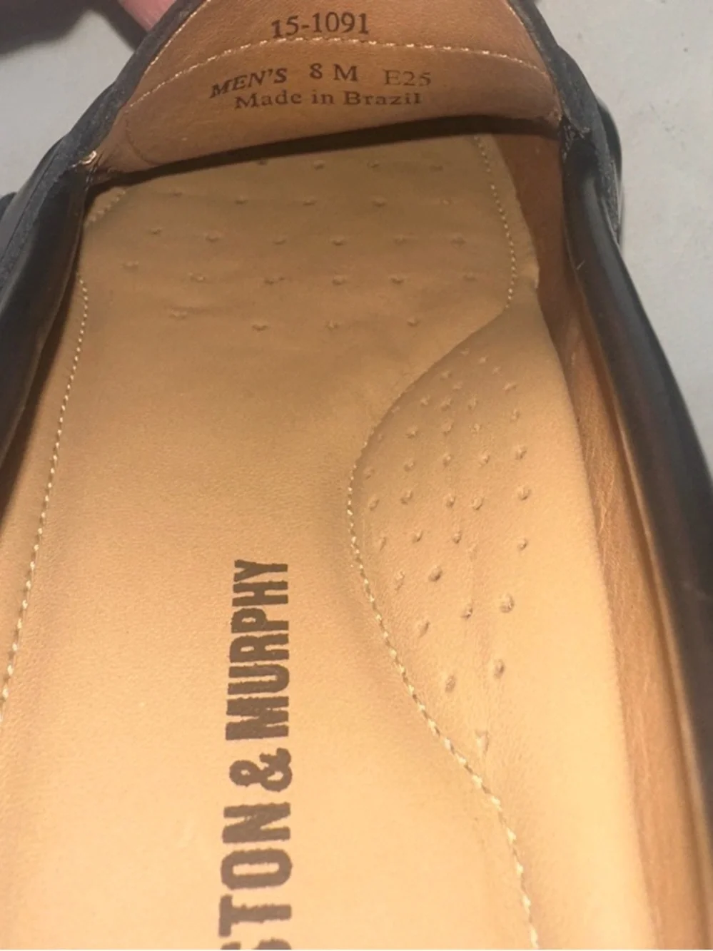 Johnston & Murphy Black Leather Penny Loafers Men’s Size 8 NWOT